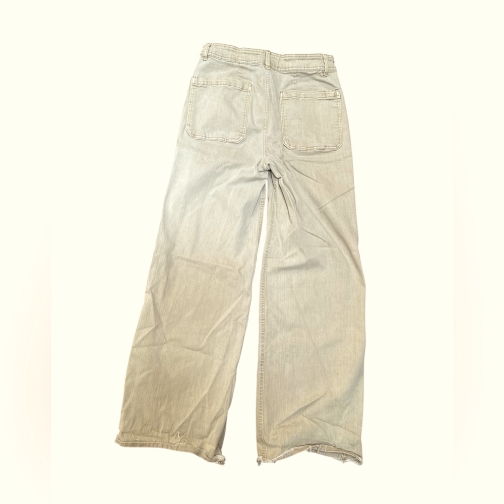 OAT NY brand Light wash tan Wide-Leg Jeans
